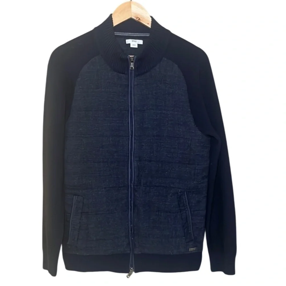 Brax Juris Full Zip Navy Cardigan Sweater Men's Size Medium